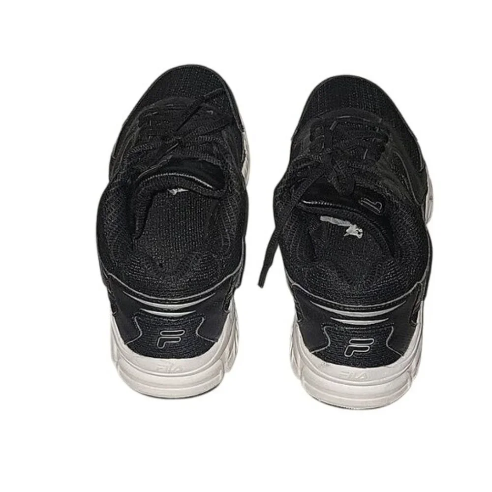 Fila Black & White Mens Athletic Running Shoes‎ Size 11 walking running workout